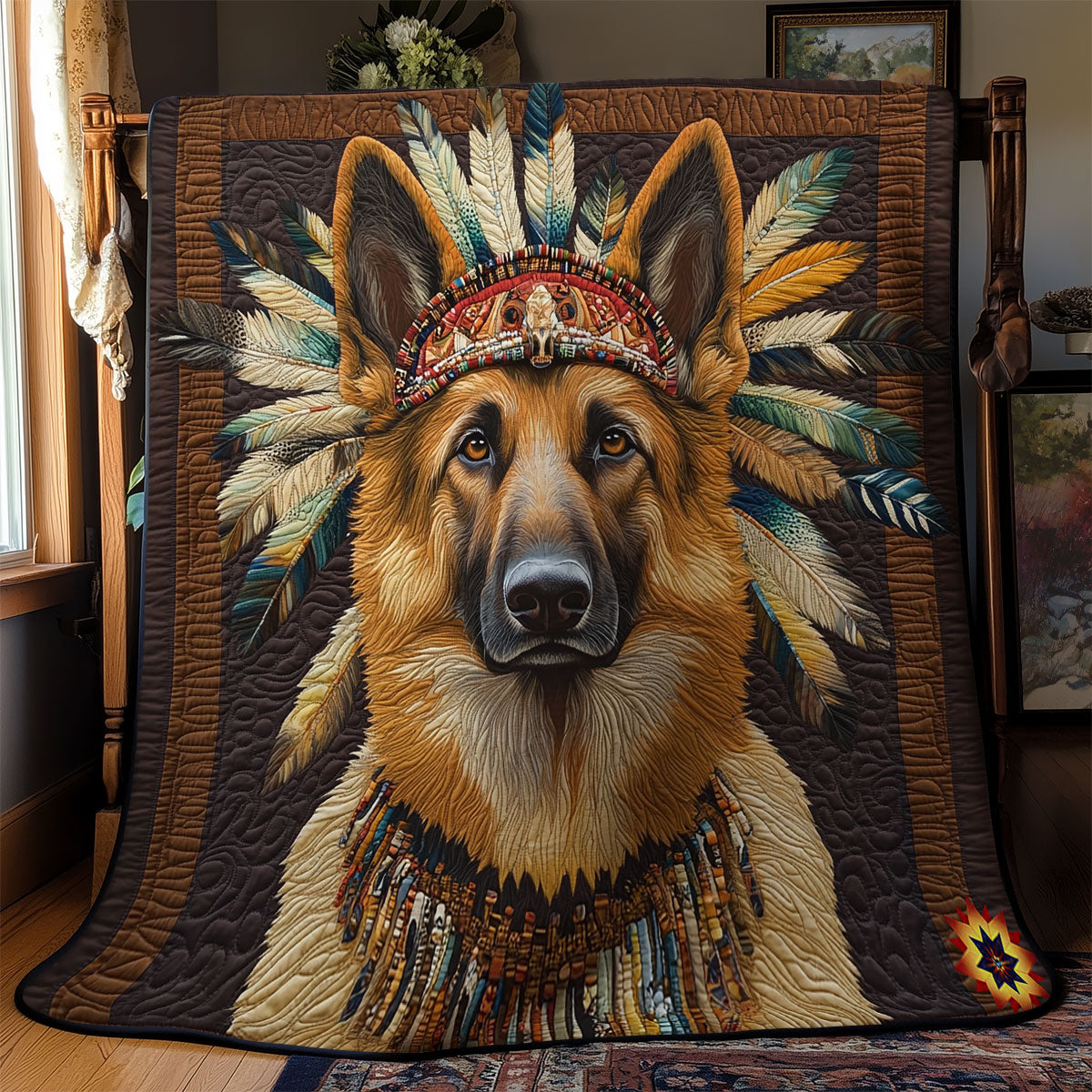 Native American Dog WY1811044CL Quilt