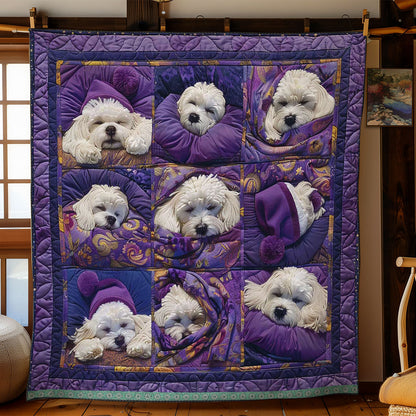Bichon Frise Lazy WN1209066CL Quilt