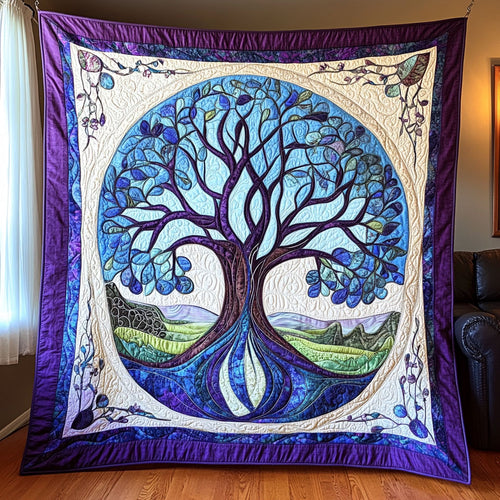 Navy Tree Of Life WY0202040CL Quilt
