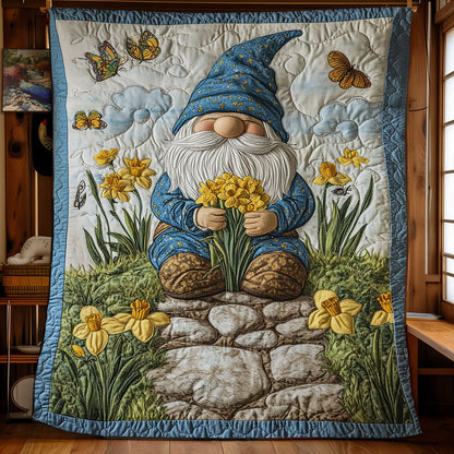 Gnome In Garden WY1202108CL Quilt