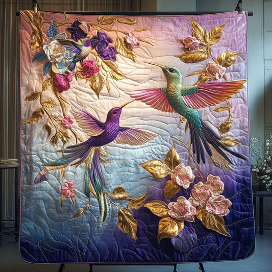 Hummingbird Purple Light  WU0611025CL Quilt