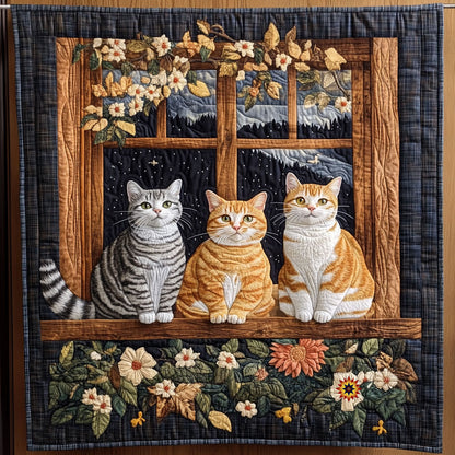 Cute Cat By The Window WJ2711018CL Quilt