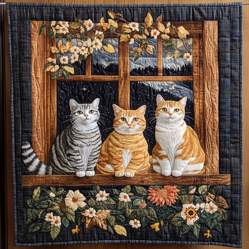 Cute Cat By The Window WJ2711018CL Quilt