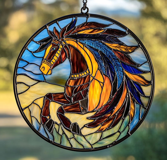 Horse  WU1510032CL Stained Glass Suncatcher