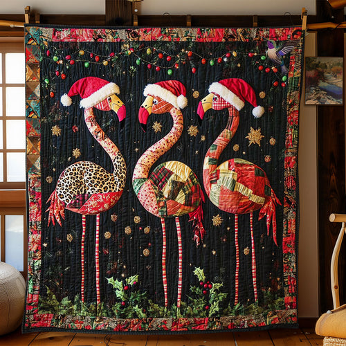 Holiday Flamingo Delight WN1112031CL Quilt