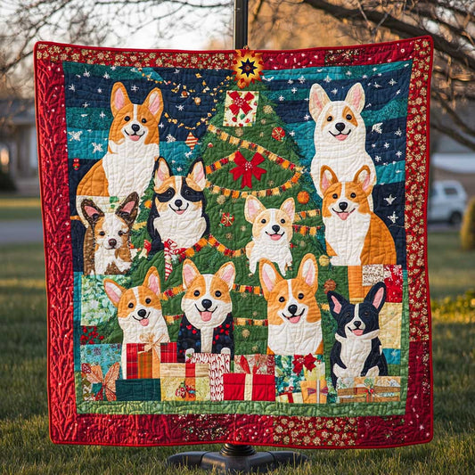 Christmas Gift Adorable Corgi WP1110010CL Quilt