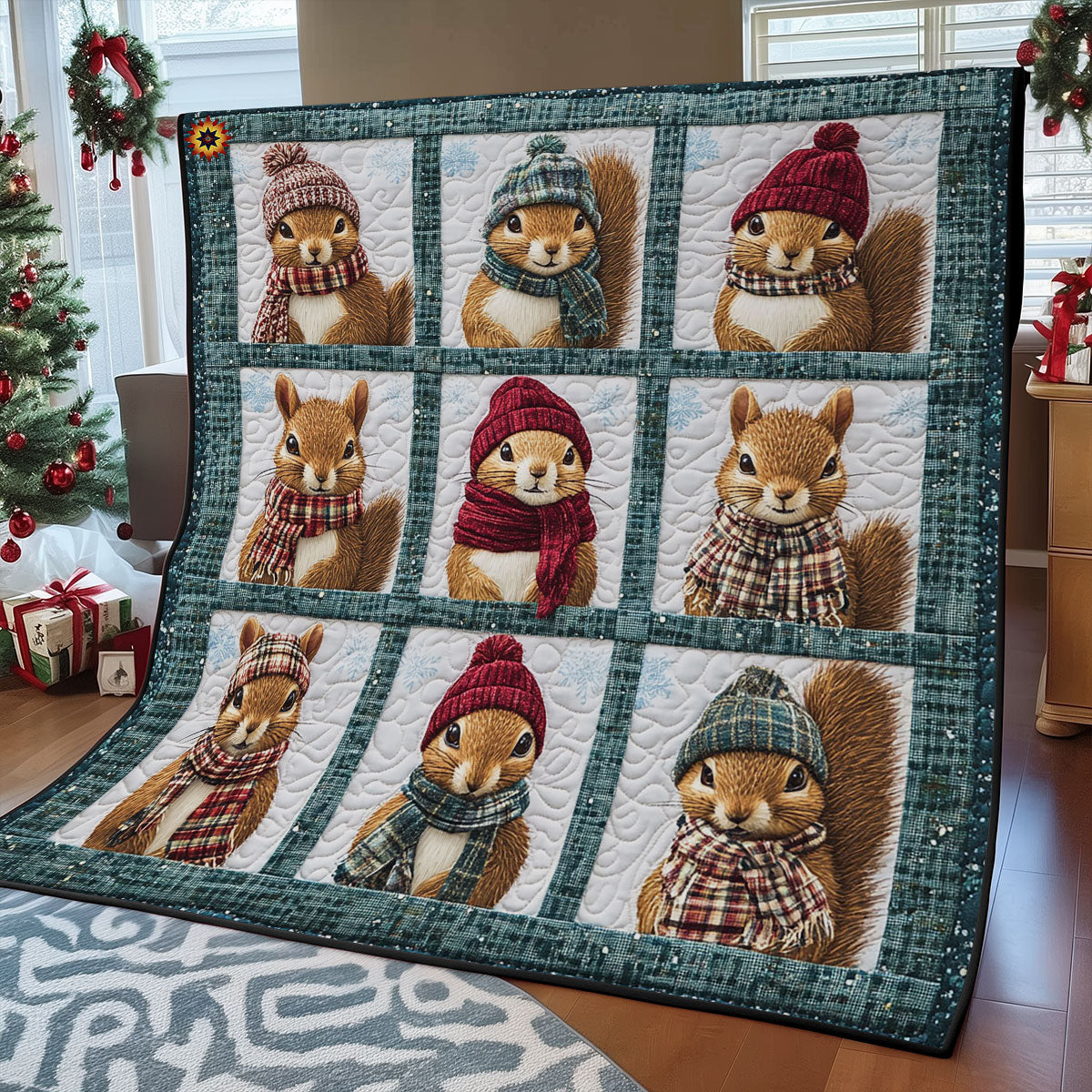 Winter Squirrel WY2511002CL Quilt