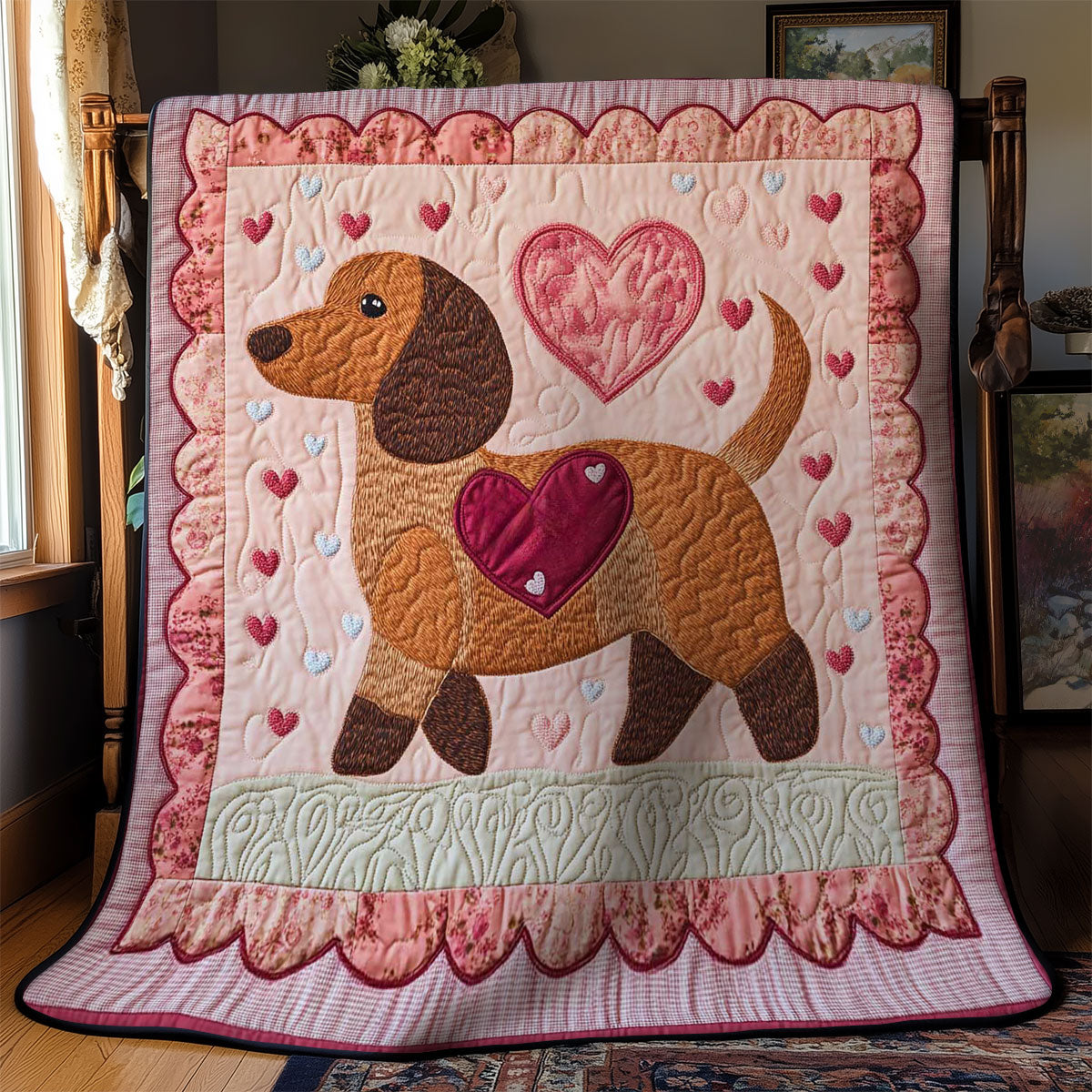 Valentine Dachshund WN3112006CL Quilt