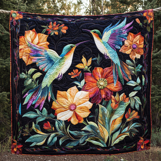 Hummingbird Blooming Flower WT2201005CL Quilt