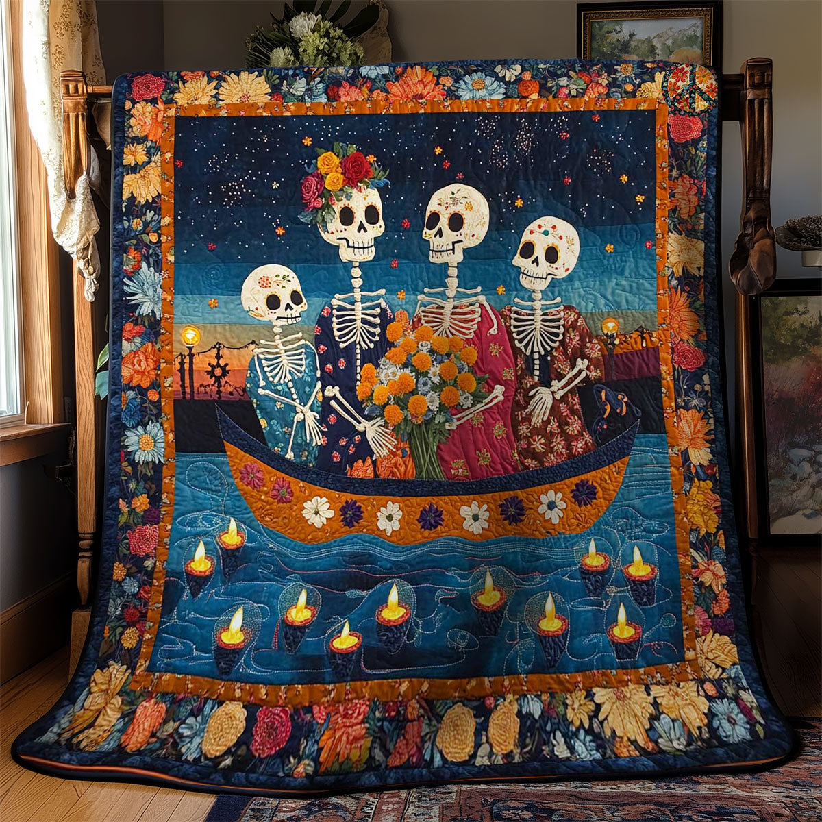 Skeleton Celebration WN0611026CL Quilt