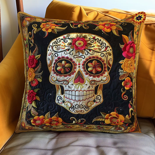 Floral Skull Splendor WN2110150CL Quilt Pillow Case