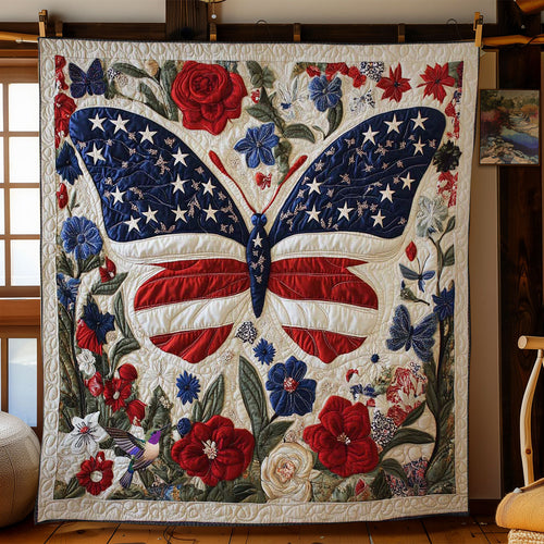 Patriotic Butterfly WN0712013CL Quilt