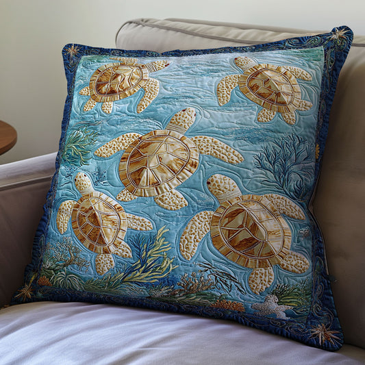 Turtle In Ocean WY2701057CL Quilt Pillow Case