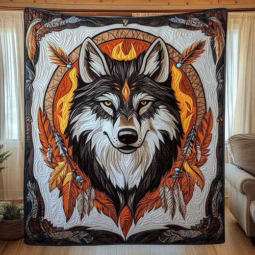 Native American Wolf WP1909016CL Quilt