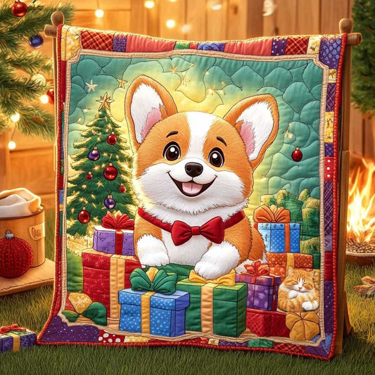 Corgi Holiday Fun WN1010055CL Quilt