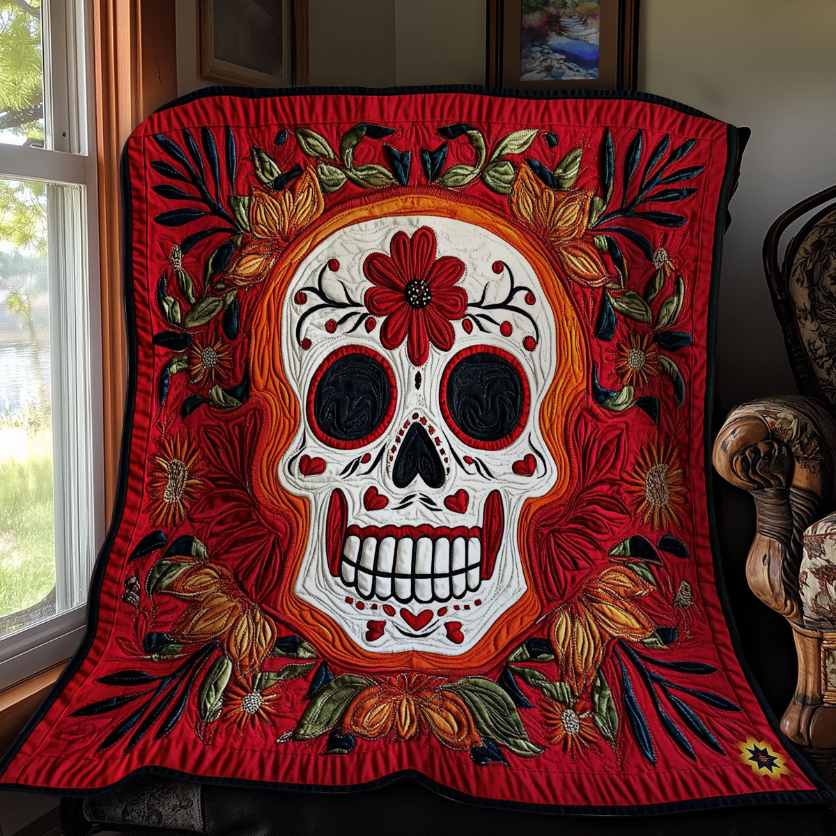 Flower Skull WY2911043CL Quilt