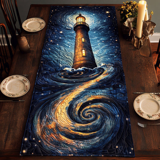 Stormy Lighthouse CW1605186CL Quilted Table Runner