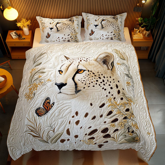 White Cheetah WY1401081CL Duvet Cover Set