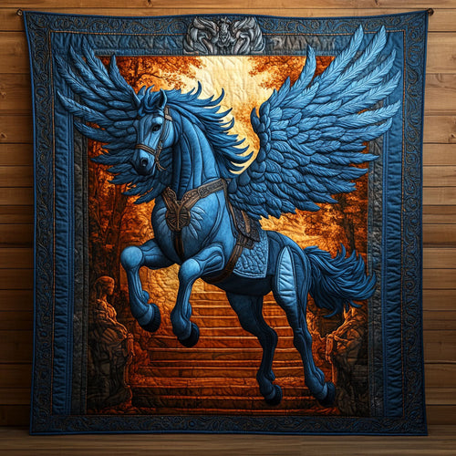 Majestic Blue Horse CP0505042CL Quilt
