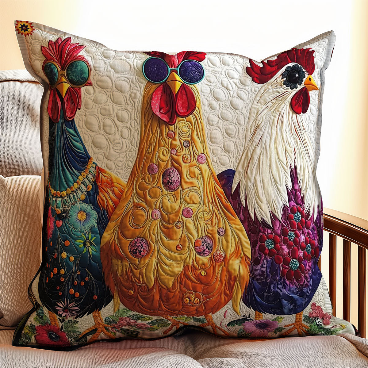 Chicken WY0412118CL Quilt Pillow Case
