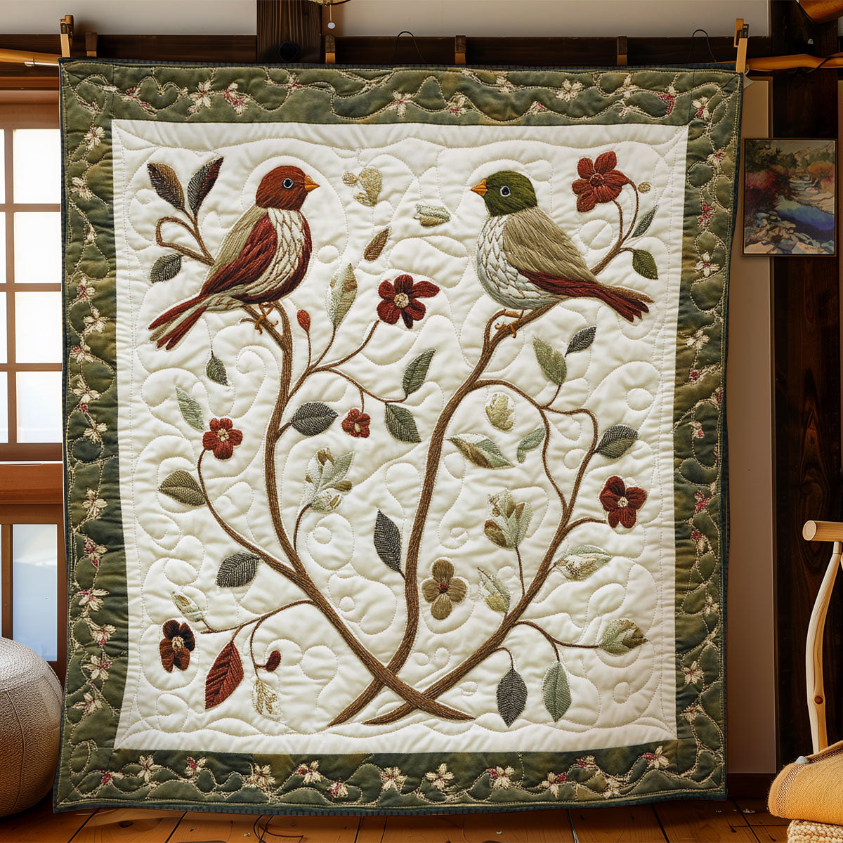 Bird In Garden WY1502008CL Quilt