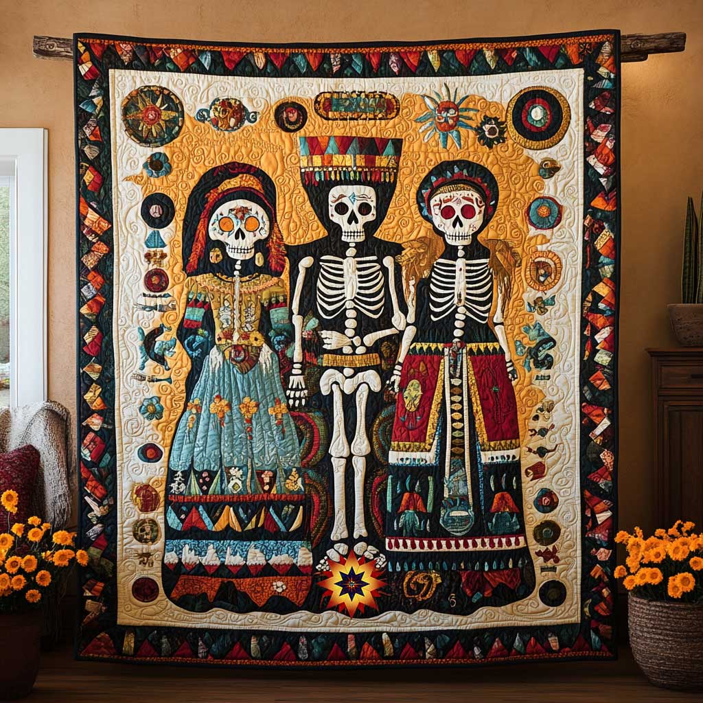 Day Of The Dead Sacred Tradition WN2610036CL Quilt