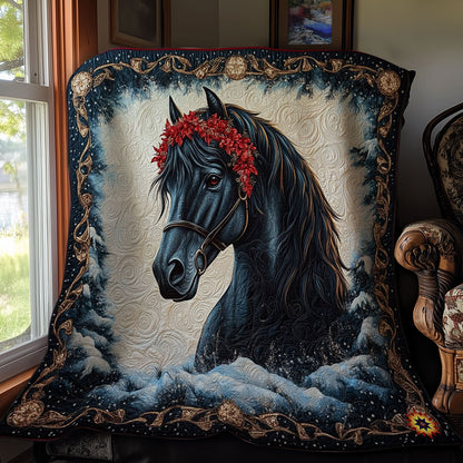 Winter Black Horse WY2311029CL Quilt