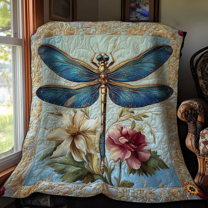 Royal Blue Dragonfly WY1012046CL Quilt