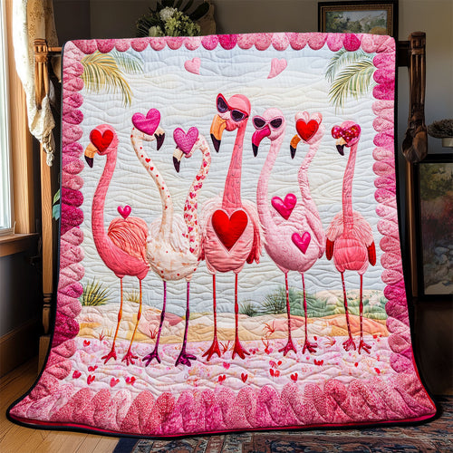 Flamingo Valentine WX0302019CL Quilt
