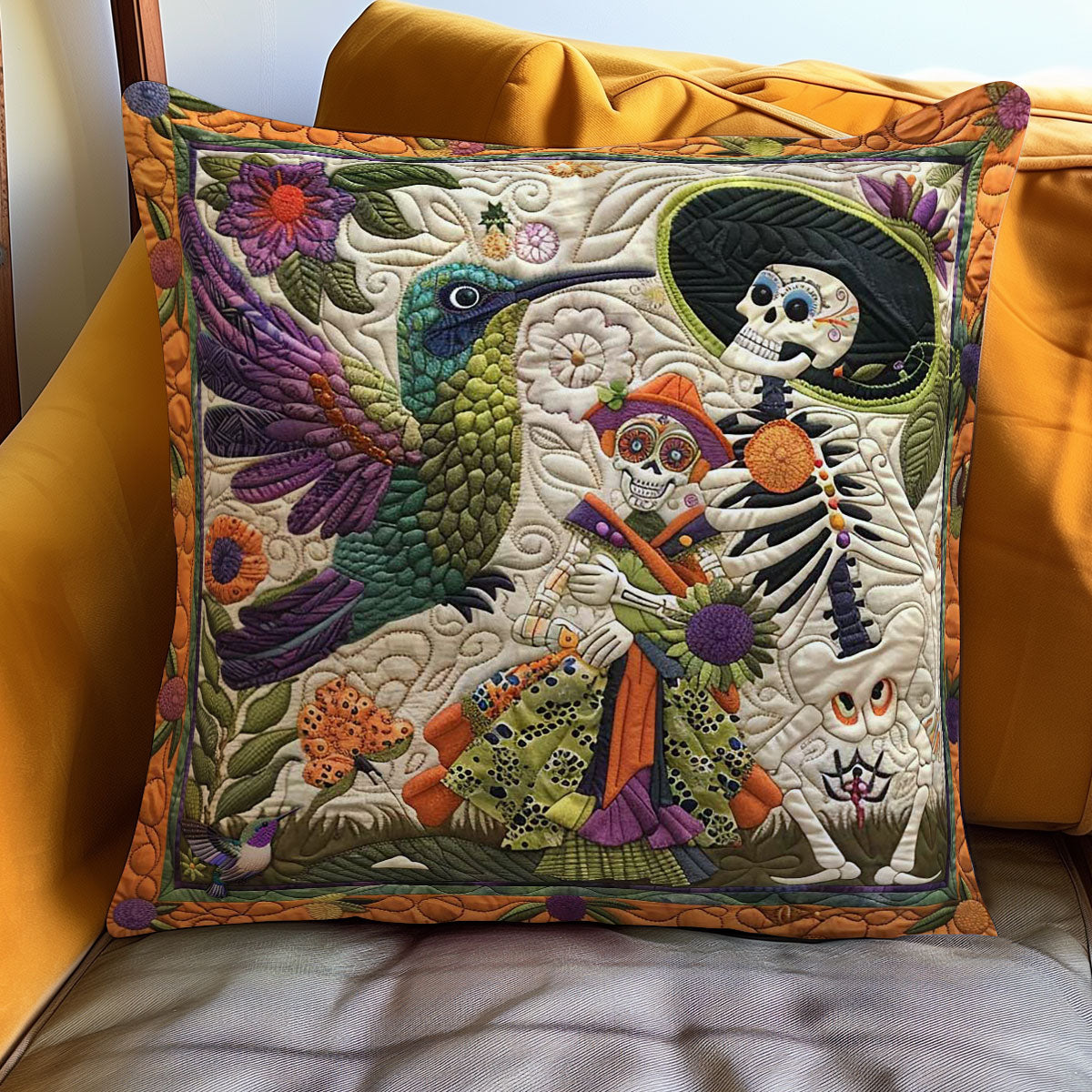 Hummingbird Skeleton Dance WN2110156CL Quilt Pillow Case