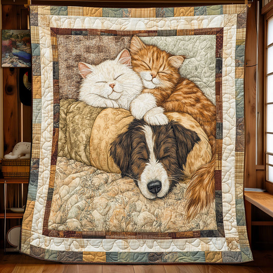 Sleeping Cat Dog XB012030017CL Quilt