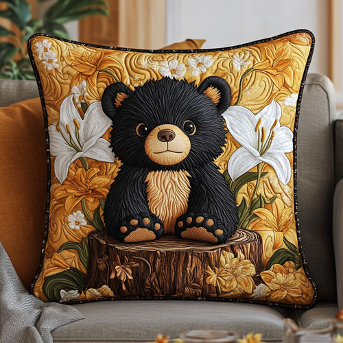 Black Bear Flower WT2803030CL Quilt Pillow Case