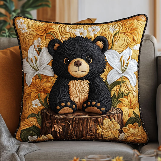 Black Bear Flower WT2803030CL Quilt Pillow Case