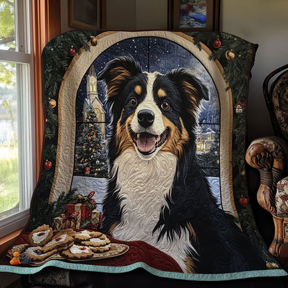 Border Collie Christmas WT1110005CL Quilt