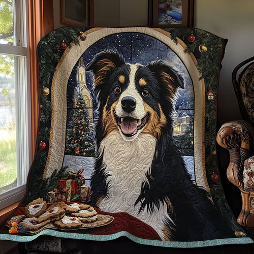Border Collie Christmas WT1110005CL Quilt