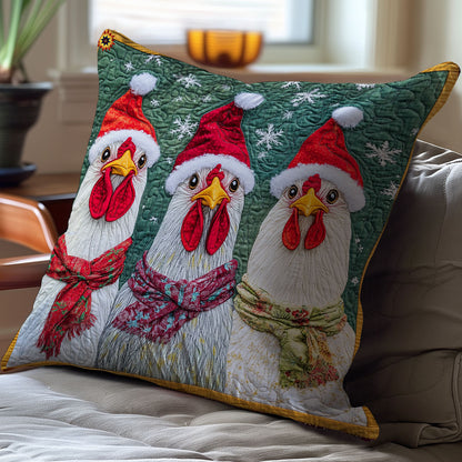 Three Snow Chicken WY0212031CL Quilt Pillow Case