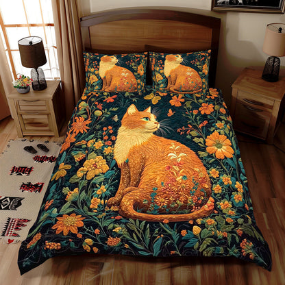 Purring Among Flowers WJ2612034CL Duvet Cover Set