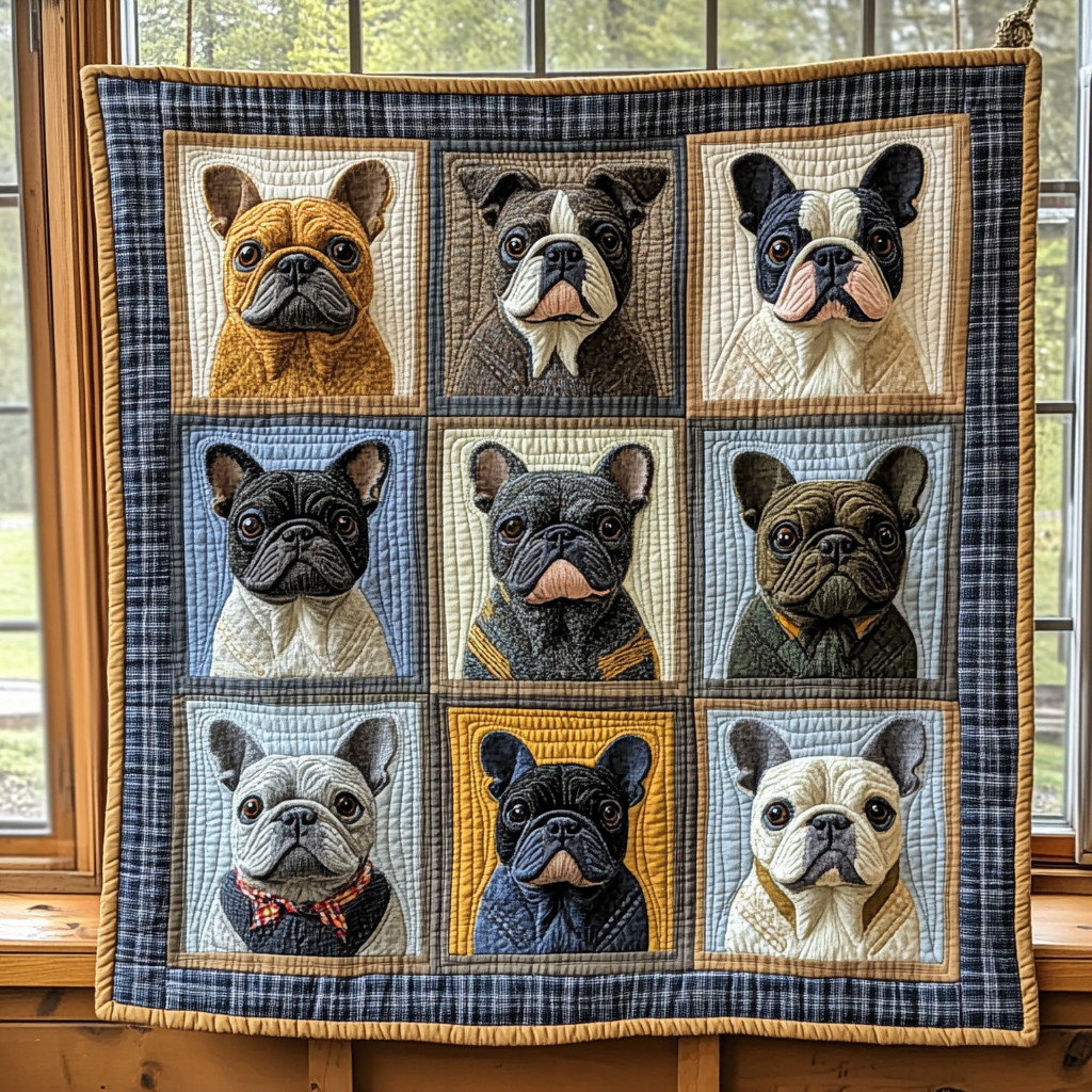 Bulldog Snuggle WN2309003CL Quilt