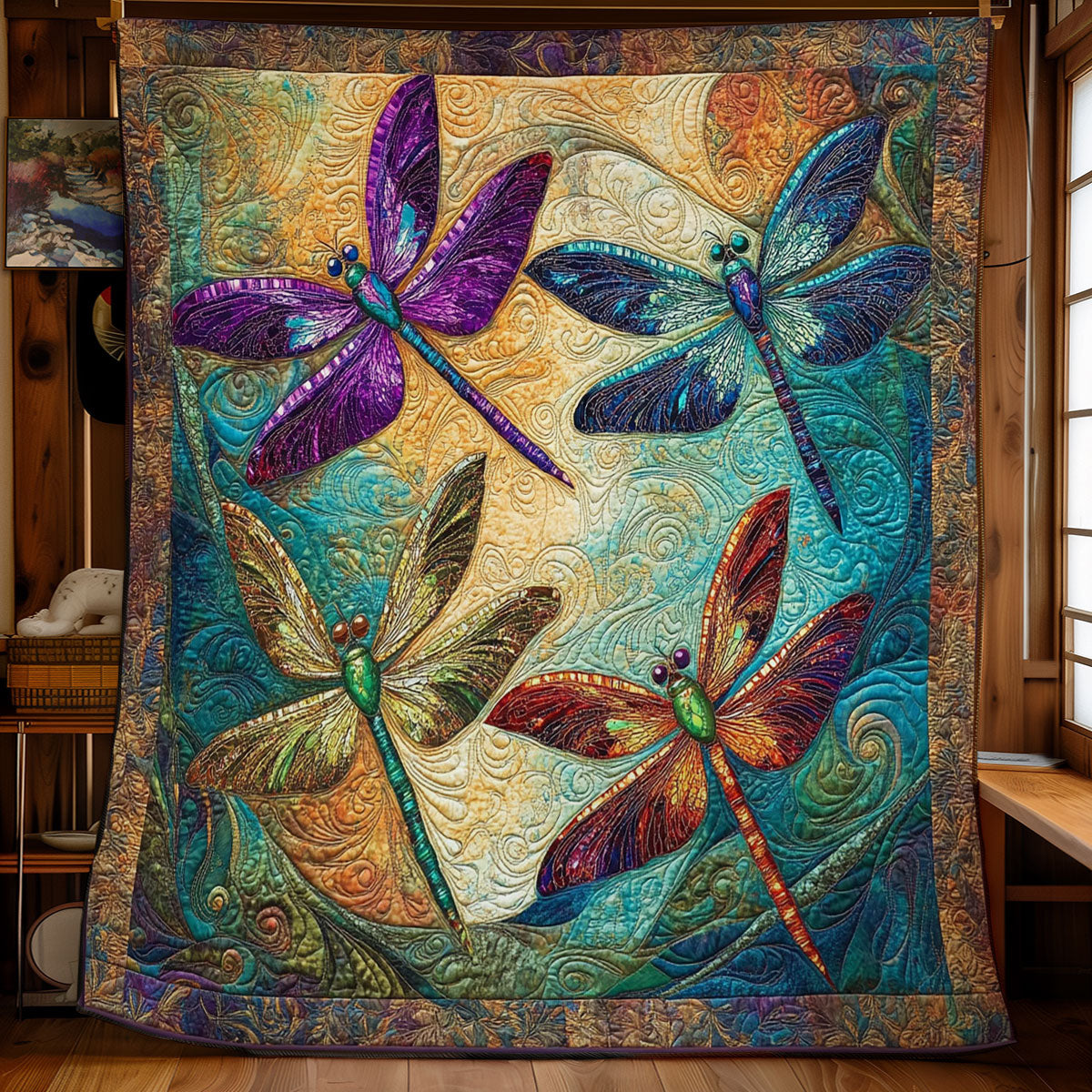 Dragonfly Collection WY2702056CL Quilt