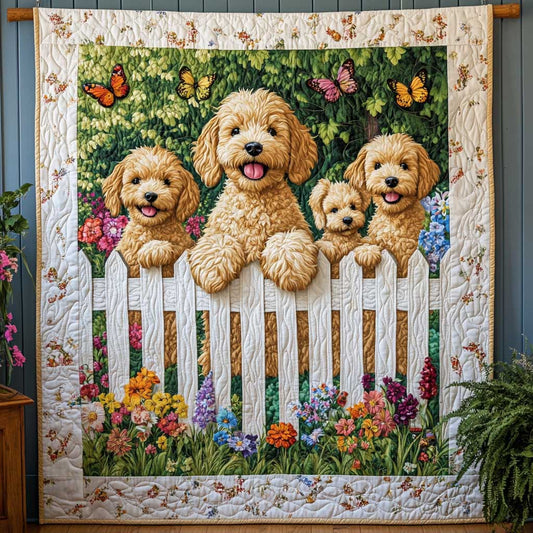 Welcome Golden Doodle WP1309026CL Quilt