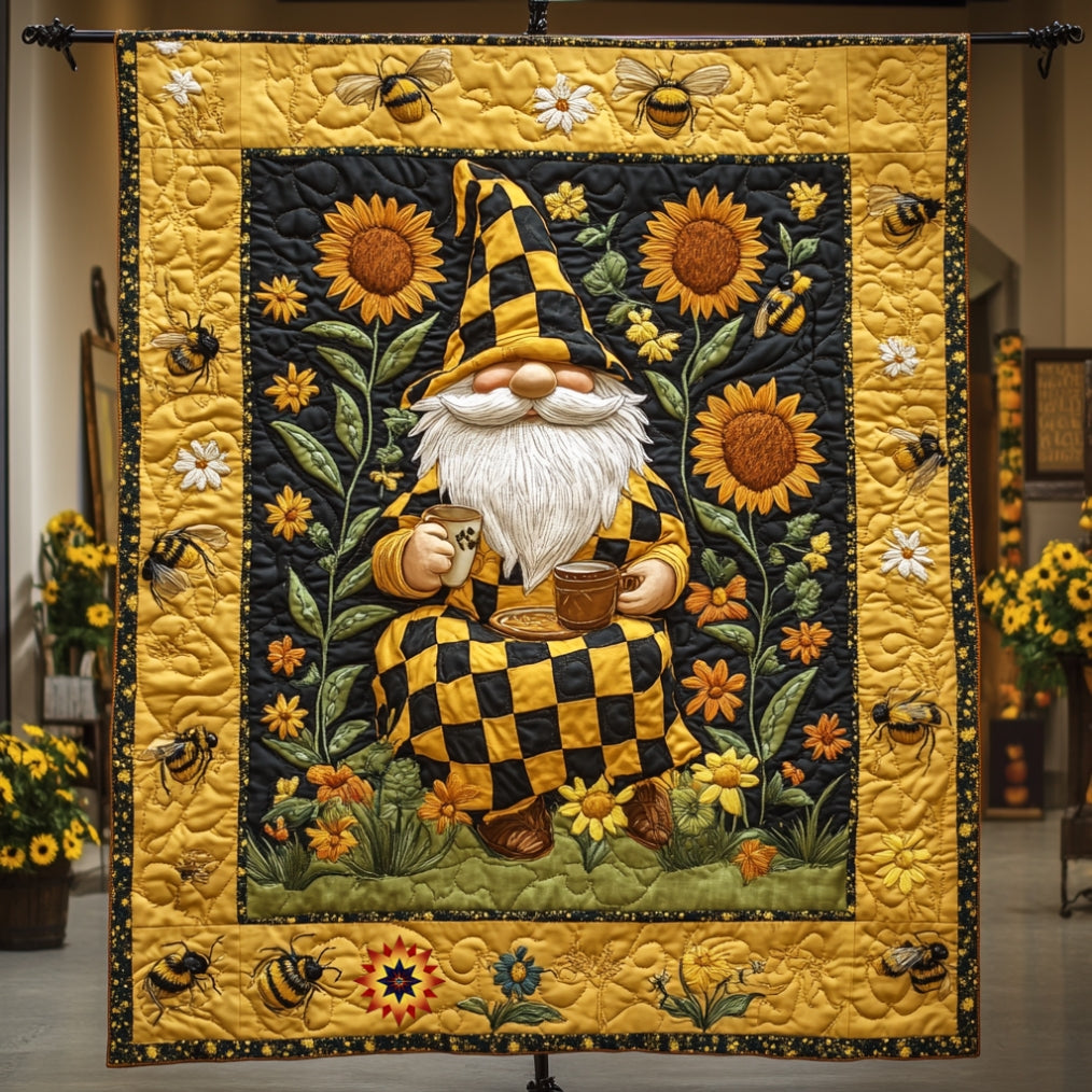 Sunflower Gnome WU0912014CL Quilt