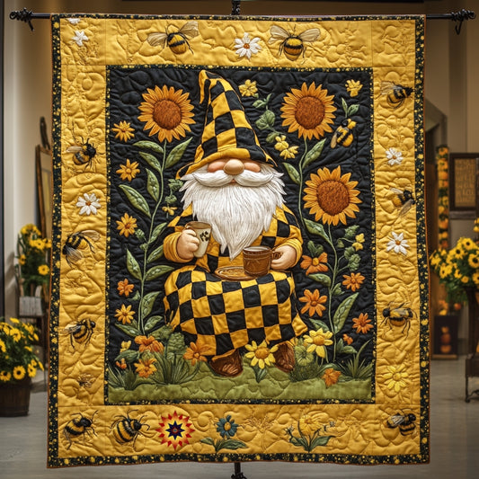 Sunflower Gnome WU0912014CL Quilt