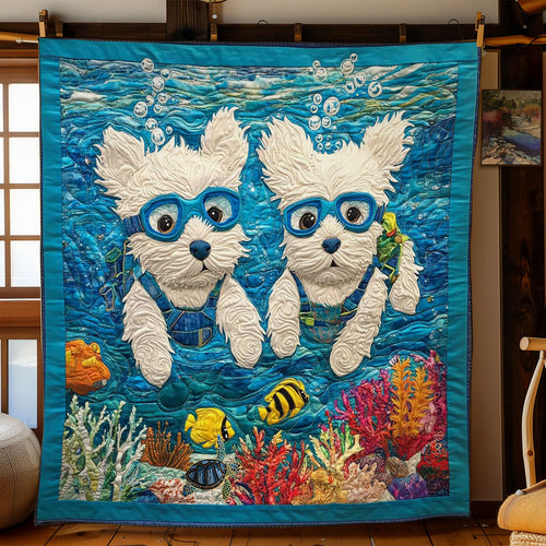 Westie Snorkel Friends WN0811058CL Quilt
