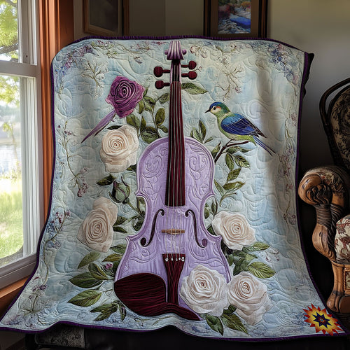Purple Violin WY0312045CL Quilt