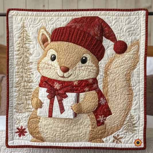 Christmas Gift Squirrel WY0511027CL Quilt