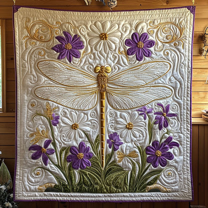 Dragonfly Flower CW0107015CL Quilt