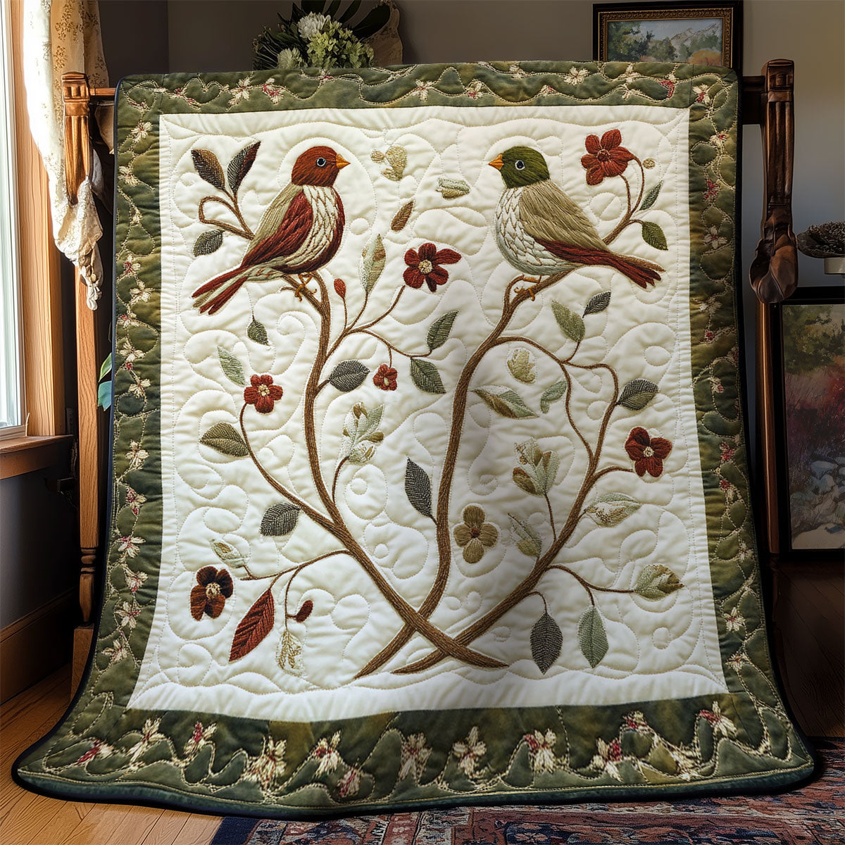 Bird In Garden WY1502008CL Quilt