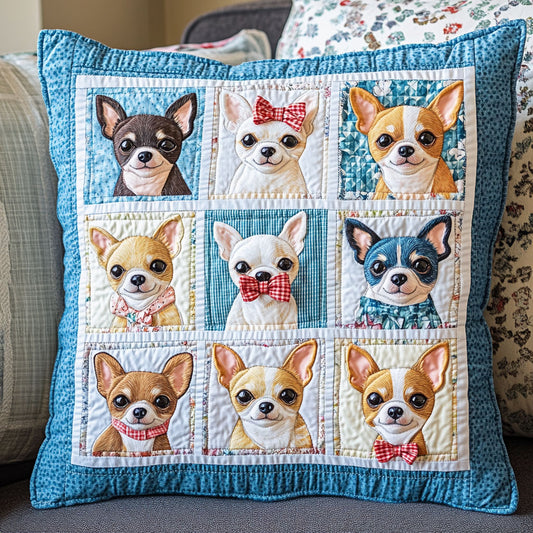 Adorable Chihuahua Portrait WT2709016CL Quilt Pillow Case