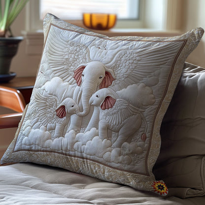 Angel Elephant Family WY2501001CL Quilt Pillow Case