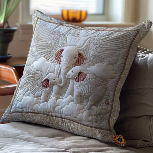 Angel Elephant Family WY2501001CL Quilt Pillow Case